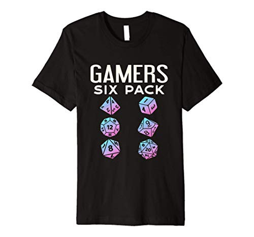 Tabletop RPG board game Dice gamers six pack Premium T-Shirt