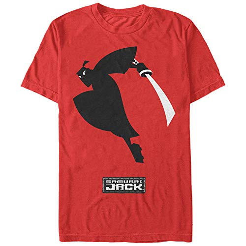 Men's Samurai Jack Samurai Jack Katana Shadow T-Shirt - Red - Large
