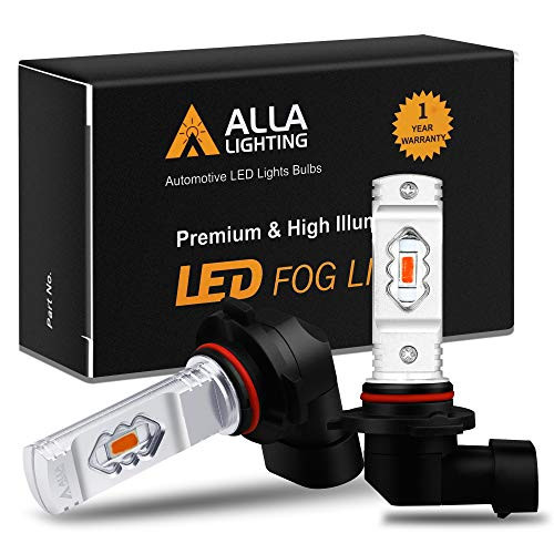 Alla Lighting 3800lm 9006 Red LED Fog Lights Bulbs ETI 56-SMD Xtreme Super Bright HB4 9006 LED Bulbs Replacement for Cars- Trucks- SUVs- Vans