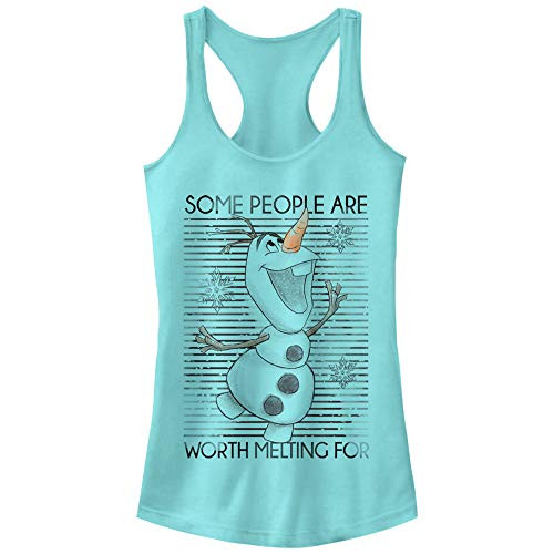 Fifth Sun Junior's Frozen Worth The Melt Slim Fit- Scoop Hem Racerback Tank- Cancun- Large Fifth Sun Junior's Frozen Worth The Melt Slim Fit- Scoop Hem Racerback Tank- Cancun- Large