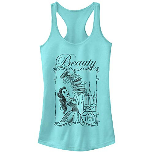 Fifth Sun Junior's Disney Princess Beauty Books Slim Fit- Scoop Hem Racerback Tank- Cancun- 2X Fifth Sun Junior's Disney Princess Beauty Books Slim Fit- Scoop Hem Racerback Tank- Cancun- 2X