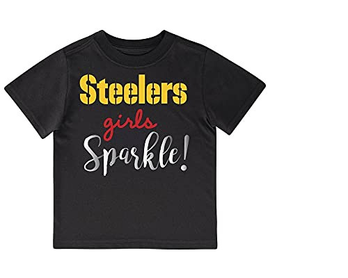 NFL Pittsburgh Steelers Girls Short Sleeve T-Shirt- Team Color- 3T NFL Pittsburgh Steelers Girls Short Sleeve T-Shirt- Team Color- 3T