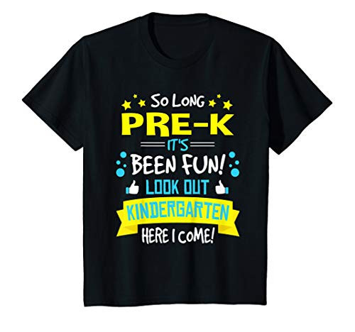 Kids So Long Pre-K Kindergarten Here I Come Graduation Gifts T-Shirt