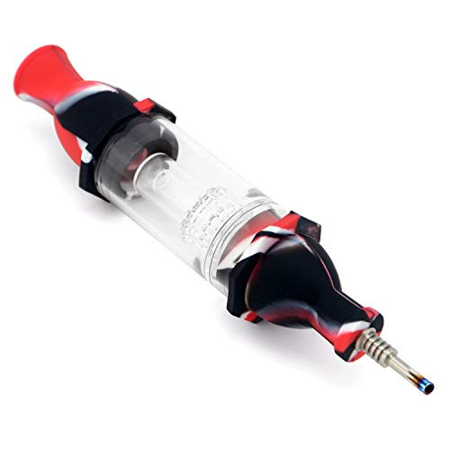 PILOTDIARY Portable Honey Filtering Straw 8.3inch- Red/Black/White
