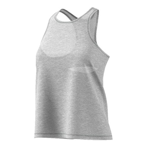 adidas Women's Performance Open Back Tank Top Medium Grey Heather/Black X-Large