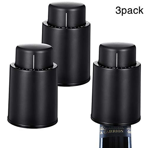 3 Pieces Wine Bottle Stoppers Champagne Stoppers Wine Preserver Vacuum Sealer for Wine Supplies