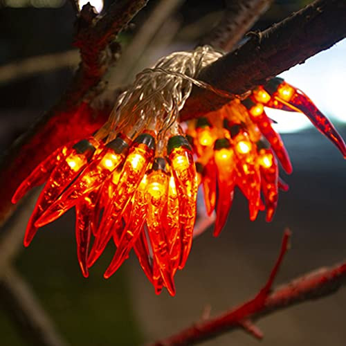 Chili Pepper String Lights?3m 20 Lights Led Red Chili String Light Solar Outdoor Waterproof Courtyard Christmas Decoration?Home Decorative Lights Set- for Home Party- Garden- Patio