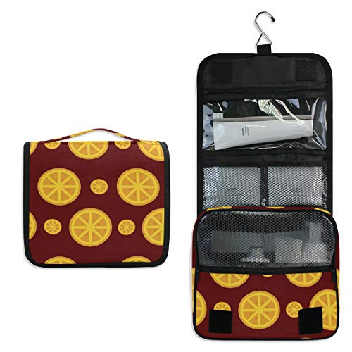 Hanging Travel Toiletry Bag - Fruit Orange Cosmetic Makeup Bag Pouch Organizer for Women and Girls Waterproof Hanging Travel Toiletry Bag - Fruit Orange Cosmetic Makeup Bag Pouch Organizer for Women and Girls Waterproof