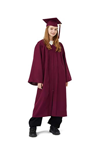UIALECG Unisex Adult Matte Graduation Gown Cap with Tassel 2021 Maroon
