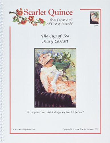Scarlet Quince CAS007 The Cup of Tea by Mary Cassatt Counted Cross Stitch Chart- Regular Size Symbols
