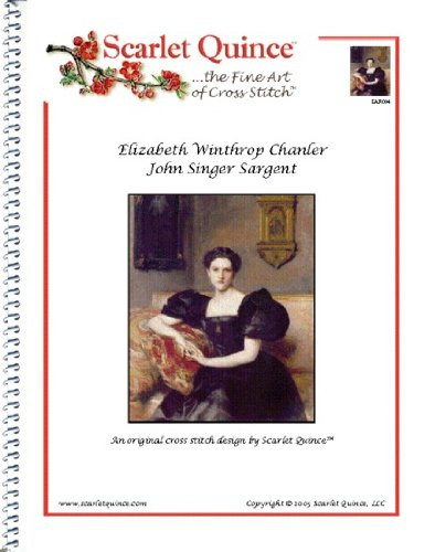 Scarlet Quince SAR004 Elizabeth Winthrop Chanler by John Singer Sargent Counted Cross Stitch Chart- Regular Size Symbols