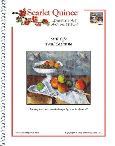 Scarlet Quince CEZ002 Still Life by Paul Cezanne Counted Cross Stitch Chart- Regular Size Symbols