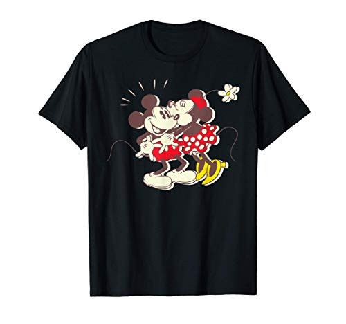 Disney Vintage Mickey and Minnie Mouse Kiss T-Shirt Disney Vintage Mickey and Minnie Mouse Kiss T-Shirt
