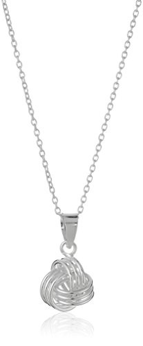 Sterling Silver Loveknot Pendant Necklace- 18inch