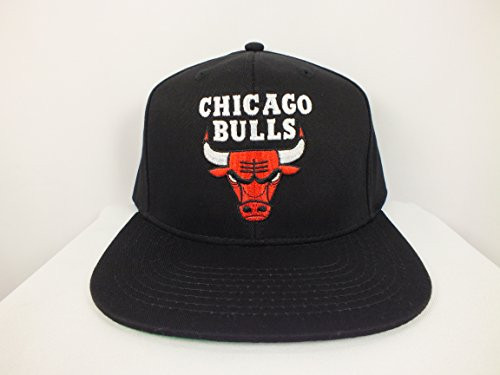 Adidas Chicago Bulls NBA Authentic Flat Bill Snapback Black Cap