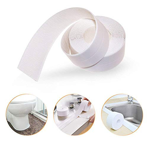Atree Caulk Strip PE Bath and Shower Self Adhesive Caulk Tap Sealing Tape Strip, Tub and Wall Bathtub Sealer,1-1/2" x 11'