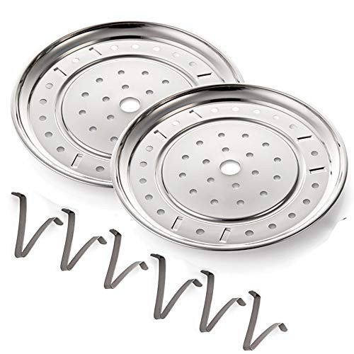 10 Inch Food Steam Rack?2-Pack?Pressure Cooker Canner Rack Detachable Legs Stainless Steel Canning Rack for Pressure Canner Rack Pot Steam Basket Rack Accessories (254mm)