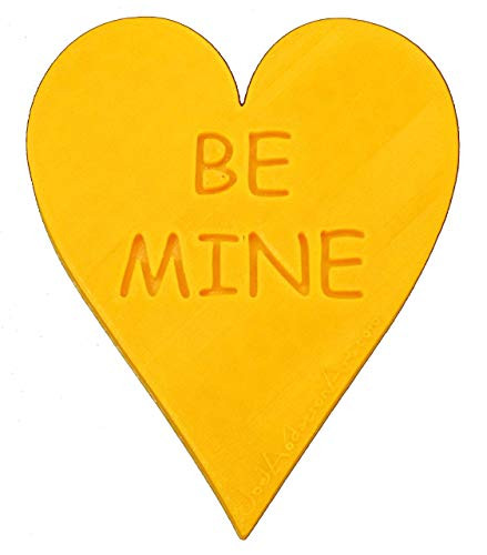 BE MINE Refrigerator Magnet Heart - Orange