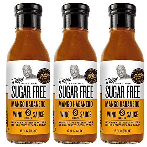 G Hughes Sugar Free Mango Habanero Wing Sauce -3 Pack-
