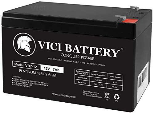 VICI Battery VB7-12 - 12V 7AH Replacement Power Patrol Backup Battery SEC1075- Brand Product