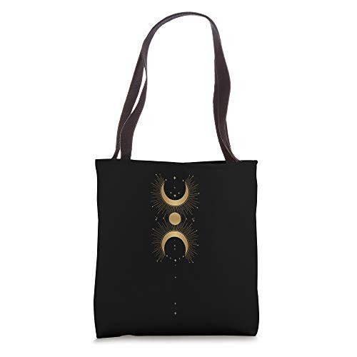 Witchy Moon Phase Bohemian Alchemy Celestial Tote Bag