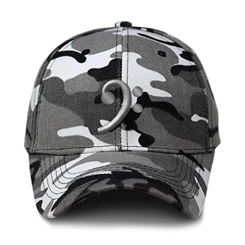 City Camo Baseball Cap Music Bass Clef A Embroidery Acrylic Hunting Dad Hats for Men  and  Women Strap Closure City Camo Design Only