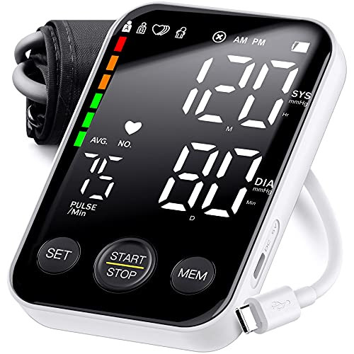 DOUHAO Blood Pressure Monitor Automatic Upper Arm BP Cuff Machine with LED Backlight Display Accurate Digital BP Meter with 2 Users 240 Sets Memory- Irregular Heartbeat Detector