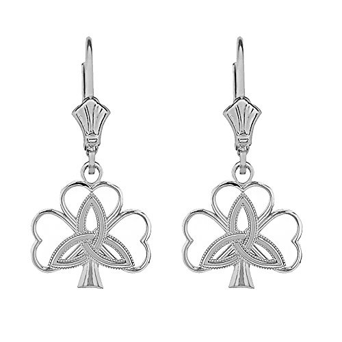 Sterling Silver Celtic Triquetra Trinity Knot Shamrock Clover Earrings Sterling Silver Celtic Triquetra Trinity Knot Shamrock Clover Earrings