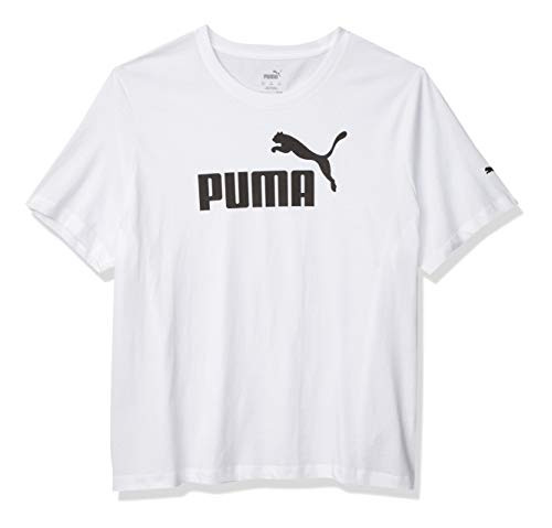 PUMA Men's Big  and  Tall Essentials Logo TEE- White- 2XL