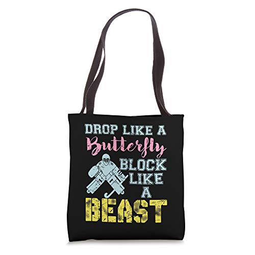 Field Hockey Goalie Goalkeeper Block Like A Beast Tote Bag