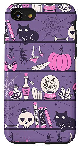 iPhone SE -2020- / 7 / 8 Vintage Witchy Magical Witch Tool box Cute Halloween Purple Case