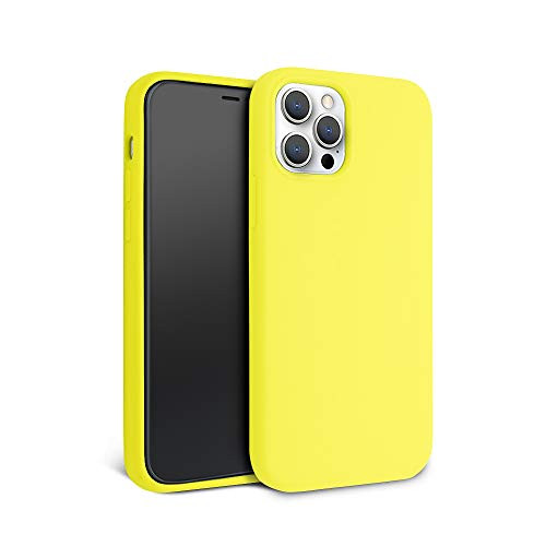 FELONY CASE Neon Yellow Silicone Case for iPhone 12 and 12 Pro Flexible Protective iPhone 12/12 Pro Case - Bright Neon Yellow iPhone Case