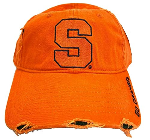 New Syracuse University Orange Adjustable Back Hat Pre-Distressed Hat 3D Embroidered Cap