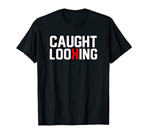 Cool Caught Looking Backwards K Baseball Strikeout T-Shirt