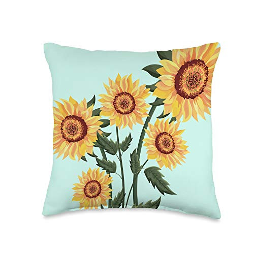 Sunflowers Sunshine Yellow Flowers Florist Gifts Yellow Flower Floral Aesthetics Art Student Gift Sunflower Throw Pillow- 16x16- Multicolor Sunflowers Sunshine Yellow Flowers Florist Gifts Yellow Flower Floral Aesthetics Art Student Gift Sunflower Throw Pillow- 16x16- Multicolor