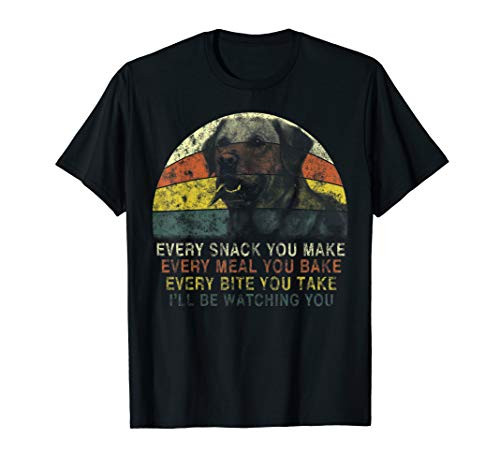 I'll Be Watching Every Snack You Make Cute Dog Slogan T-Shirt