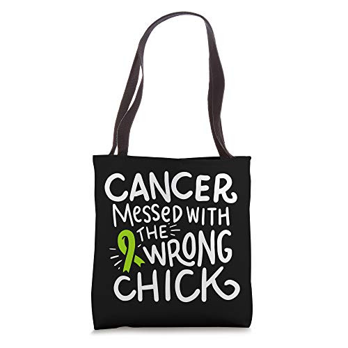 Non-Hodgkin Lymphoma Cancer Survivor Chemo Gift Green Ribbon Tote Bag