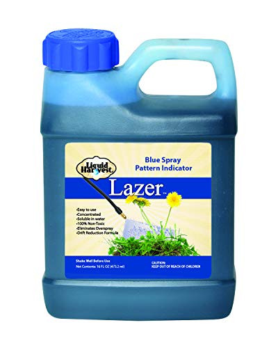 Liquid Harvest Blue Concentrated Spray Pattern Indicator - 16 Ounces - Perfect Weed Spray Dye- Herbicide Dye- Fertilizer Marking Dye- Turf Mark and Blue Herbicide Marker