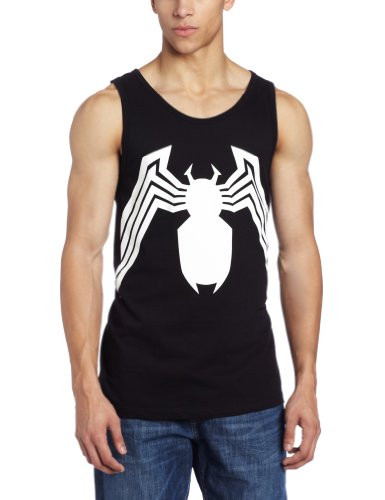 Spiderman Men's Marvel Spider-Man Leggs Tanktop- Black- Small