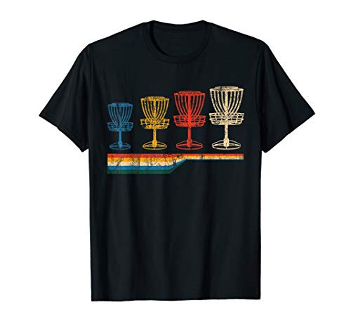 Retro Disc Golf Basket Gift Frisbee Golf Sport- Frolf- Hobby T-Shirt