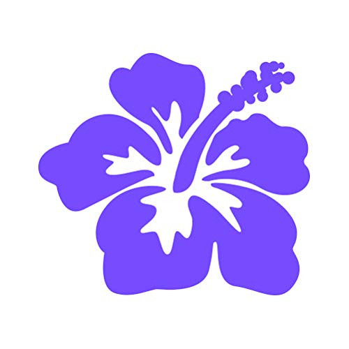 RDW Hibiscus Flower Sticker - Decal - Die Cut - Hawaii Hawaiian - Purple 13.44inch x 12.00inch