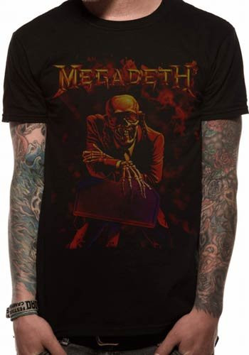 Large Black Megadeth Peace Sell T-shirt