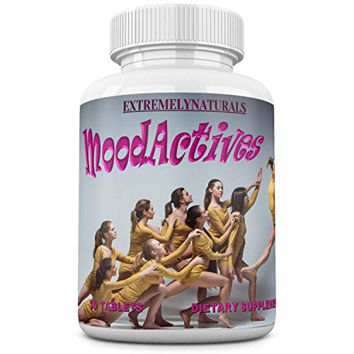 MOODACTIVES Anxiety and Stress Relief Supplement. Serotonin Support Vitamins. Positive Mood Boost Natural Enhancer for Females. 30 Pills MOODACTIVES Anxiety and Stress Relief Supplement. Serotonin Support Vitamins. Positive Mood Boost Natural Enhancer for Females. 30 Pills