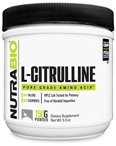 NutraBio L-Citrulline Powder- Nitric Oxide Booster  150 Grams