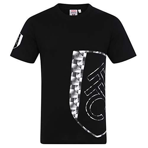 Fulham FC Official Soccer Gift Mens Graphic T-Shirt Black XXL Fulham FC Official Soccer Gift Mens Graphic T-Shirt Black XXL