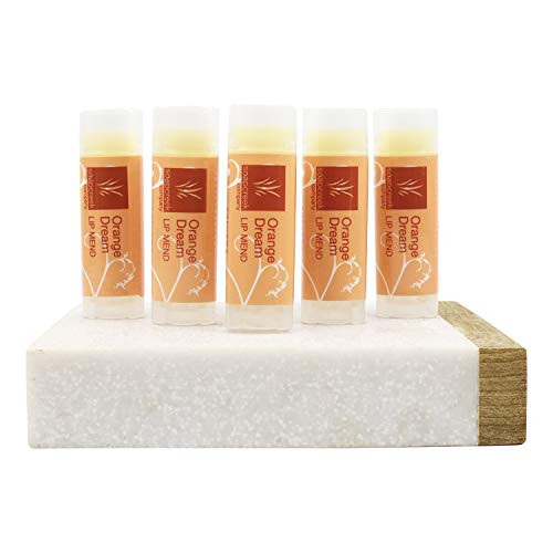 Soapcreek Artisan Lip Mend- All-Natural Lip Balm- Handmade Flavored Lip Balm for Women- Men- and Kids- Orange Dream