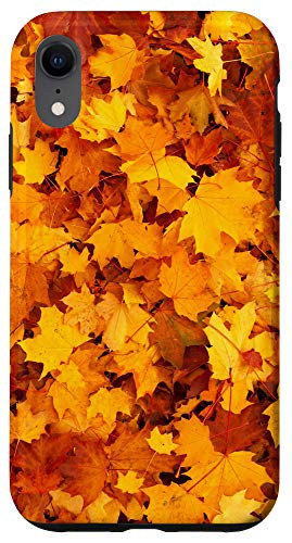 iPhone XR Awesome Orange Leaves Thanksgiving Autumn Season Fall gift Case