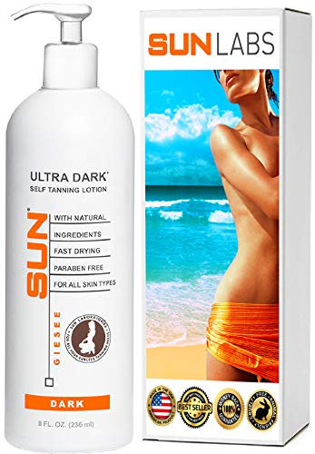 Self Tanner Instant Ultra Dark 8 fl oz, Sunless Tanning Lotion and Self Bronzer | Sunless Bronzing Cream | Instant, Quick-Drying, Streak-Free, Fair To Medium Skin Tones (Packaging May Very)