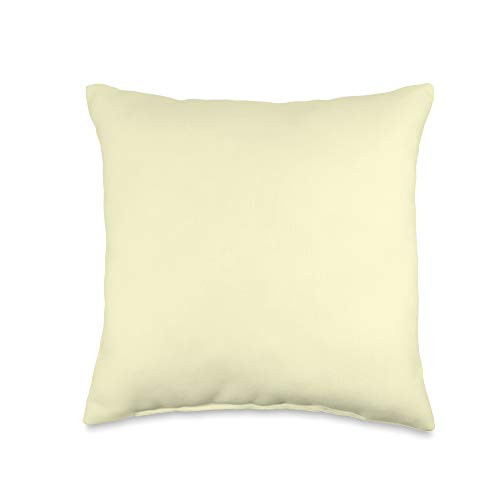 podartist Pastel Lemon Pale Soft Meringue Yellow Solid Color Throw Pillow- 16x16- Multicolor