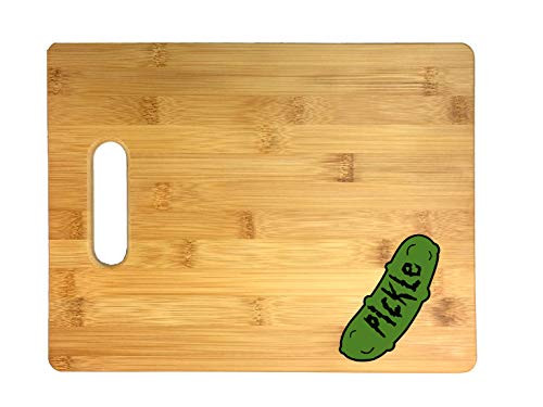 Pickle Cartoon Parody 3D COLOR Printed Bamboo Cutting Board - Wedding- Housewarming- Anniversary- Birthday- Mother's Day- Gift